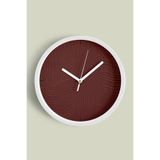 Soyut Alçı Görünümlü Modern Duvar Saati - 35cm - Önü Camlı Beyaz Kasa - Sessiz Mekanizma, JH0387S35BKP
