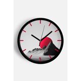 Soyut - Bohem - Doğa - Deniz Manzaralı Modern Duvar Saati - 30cm - Önü Camlı Siyah Kasa, JH1383S30SKP
