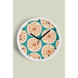 Soyut - Bohem - Geometrik Temalı Modern Duvar Saati - 25cm - Önü Camlı Beyaz Kasa - Sessiz Mekanizma, JH0359S25BKP