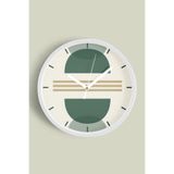 Soyut - Bohem - Geometrik Temalı Modern Duvar Saati - 25cm - Önü Camlı Beyaz Kasa - Sessiz Mekanizma, JH0506S25BKP