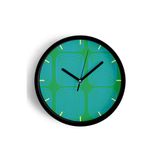 Soyut - Bohem - Geometrik Temalı Modern Duvar Saati - 25cm - Önü Camlı Siyah Kasa - Sessiz Mekanizma, JH0542S25SKP