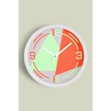 Soyut - Bohem - Geometrik Temalı Modern Duvar Saati - 35cm - Önü Camlı Beyaz Kasa - Sessiz Mekanizma, JH0516S35BKP