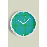 Soyut - Bohem - Geometrik Temalı Modern Duvar Saati - 35cm - Önü Camlı Beyaz Kasa - Sessiz Mekanizma, JH0542S35BKP