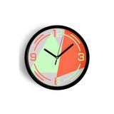 Soyut - Bohem - Geometrik Temalı Modern Duvar Saati - 35cm - Önü Camlı Siyah Kasa - Sessiz Mekanizma, JH0516S35SKP