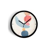 Soyut - Bohem - Geometrik Temalı Modern Duvar Saati - 35cm - Önü Camlı Siyah Kasa - Sessiz Mekanizma, JH0711S35SKP