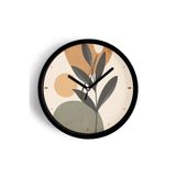 Soyut - Bohem Modern Duvar Saati - 25cm - Önü Camlı Siyah Kasa - Sessiz Mekanizma, JH0913S25SKP