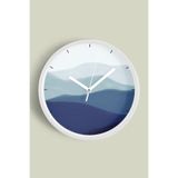 Soyut - Bohem Modern Duvar Saati - 30cm - Önü Camlı Beyaz Kasa - Sessiz Mekanizma, JH0803S30BKP