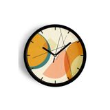 Soyut - Bohem Modern Duvar Saati - 30cm - Önü Camlı Siyah Kasa - Sessiz Mekanizma, JH0721S30SKP