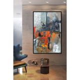 Soyut Çerçeveli Yağlı Boya Dokulu Tablo, Yd2115, 60X90