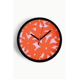 Soyut Çiçek Modern Duvar Saati - 35cm - Önü Camlı Siyah Kasa - Sessiz Mekanizma, JH0805S35SKP