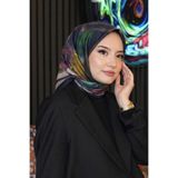 Soyut Desen Bordo Soft Pamuk Eşarp Çok Renkli20