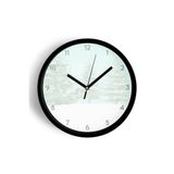 Soyut Doğa Manzara Temalı Modern Duvar Saati - 25cm - Önü Camlı Siyah Kasa - Sessiz Mekanizma, JH0458S25SKP