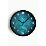 Soyut Gece Görüşü Modern Duvar Saati - 35cm - Önü Camlı Siyah Kasa - Sessiz Mekanizma, JH0836S35SKP