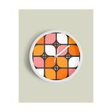 Soyut - Geometrik Temalı Modern Duvar Saati - 25cm - Önü Camlı Beyaz Kasa - Sessiz Mekanizma, JH0172S25BKP