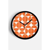 Soyut - Geometrik Temalı Modern Duvar Saati - 35cm - Önü Camlı Siyah Kasa - Sessiz Mekanizma, JH0098S35SKP