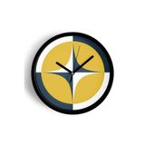 Soyut - Geometrik Temalı Modern Duvar Saati - 35cm - Önü Camlı Siyah Kasa - Sessiz Mekanizma, JH0320S35SKP