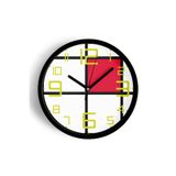 Soyut - Geometrik Temalı Modern Duvar Saati - 35cm - Önü Camlı Siyah Kasa - Sessiz Mekanizma, JH0373S35SKP