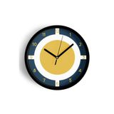 Soyut Geometrik Temalı Modern Duvar Saati - 35cm - Önü Camlı Siyah Kasa - Sessiz Mekanizma, JH0428S35SKP
