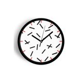 Soyut Geometrik Temalı Modern Duvar Saati - 35cm - Önü Camlı Siyah Kasa - Sessiz Mekanizma, JH0433S35SKP