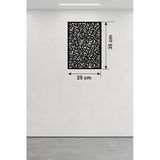 Soyut Mercan ve Hücre Dokulu Ahşap Duvar Tablosu - 25X35 cm Lazer Kesim Dekoratif Pano