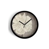Soyut - Minimal - Vintage - Bohem - Renkli Çiçek Temalı Modern Duvar Saati - 35CM - Önü Camlı Beyaz, JH0366S35SKPM