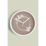 Soyut - Minimal - Vintage - Bohem - Renkli Çiçek Temalı Modern Duvar Saati - 35CM - Önü Camlı Beyaz, JH1195S35BKPM