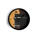 Soyut Modern Tasarım Duvar Saati - 30cm - Önü Camlı Siyah Kasa - Sessiz Mekanizma, JH0030S30SKP