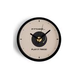 Soyut Müzik Plak Tasarımlı Modern Duvar Saati - 25cm - Önü Camlı Siyah Kasa - Sessiz Mekanizma, JH0692S25SKP