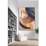 Soyut Oil Painting Yağlı Boya Görünümlü Dev Kanvas Duvar Tablosu Canvas Printing (90x130cm)