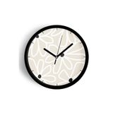 Soyut Papatya Modern Duvar Saati - 25cm - Önü Camlı Siyah Kasa - Sessiz Mekanizma, JH0239S25SKP