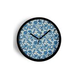 Soyut Renkli Çiçek Temalı Modern Duvar Saati - 30cm - Önü Camlı Siyah Kasa - Sessiz Mekanizma, JH0108S30SKP