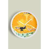 Soyut Spagetti - Makarna Modern Tasarım Duvar Saati - 30cm - Önü Camlı Beyaz Kasa - Sessiz Mekanizma, JH0116S30BKP