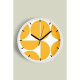 Soyut Tasarım Modern Duvar Saati - 30cm - Önü Camlı Beyaz Kasa - Sessiz Mekanizma, JH0114S30BKP