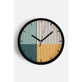 Soyut Tasarım Modern Duvar Saati - 30cm - Önü Camlı Siyah Kasa - Sessiz Mekanizma, JH0073S30SKP