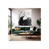 Soyut Temalı Kanvas Tablo Modern Sade Şık Siyah ve Beyaz Salon Ev Dekorasyon Kanvas Duvar Tablosu