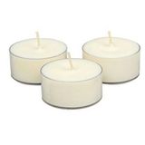 Soyworx Soya Tealight Mumlar - 25 Kokusuz - Tamamen Doğal Renk - 6 ila 8 Saat Yanma Süresi ile Şeffaf Bardak Mumları -