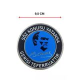 Söz Konusu Vatansa Gerisi Teferruattır" Cırtlı Arma Patch 9,5