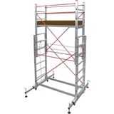 Sözbir 2x2 =4MT TEKERLEKLİ ALÜMİNYUM TELESKOPİK İSKELE 80X25 ÇOK AMAÇLI/PRATİK/KOLAY - Gümüş Gri