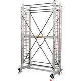Sözbir 2X3 = 6 M TEKERLEKLİ ALÜMİNYUM TELESKOPİK İSKELE 80X25 ÇOK AMAÇLI/PRATİK/KOLAY - Gümüş Gri