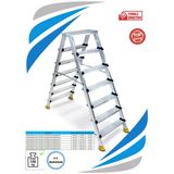 Sözbir 7+7 Basamak Çift Çıkışlı Gold Alüminyum Merdiven