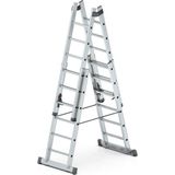 Sözbir Merdiven 8 MT A TİPİ ÇİFT SÜRGÜLÜ ALÜMİNYUM MERDİVEN 80x25 ÇOK AMAÇLI/PRATİK/KOLAY - Gümüş Gri