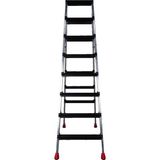 Sözbir Merdiven 8+8 Çift Çıkışlı Premium Alüminyum Merdiven Siyah Basamak 20x50 Çok Amaçlı/Pratik/Kolay