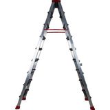 Sözbir Merdiven 9+9 Çift Çıkışlı Premium Alüminyum Merdiven Siyah Basamak 20X50 Çok Amaçlı/Pratik/Kolay