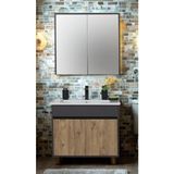 Sözcan Group Aras Takımı Antrasit/Atlantik Çam 80 cm Asma Alt+Üst+Lavabo