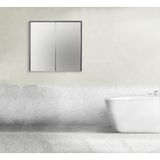 Sözcan Group Dicle Antrasit 80x75x15 cm Aynalı Üst Dolap
