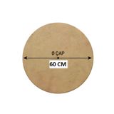 Sözen Home Design 1 Adet 60 Cm Çap 3 Mm Ham MDF Duralit Daire Plaka Supla Tabanı