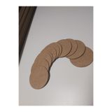 Sözen Home Design 10 Cm Çap 100 Adet Supla Bardakaltı Mdf Ahşap 3 Mm Kalınlık