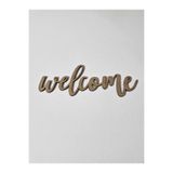 Sözen Home Design 3 Adet WELCOME Ahşap Yazı 3mm Ham Mdf 20 X 5 Cm