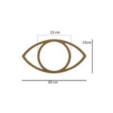 Sözen Home Design 30cm Düz Göz Kesim,Boyanabilir Kirpiksiz Göz Kasnak 3mm Ham Mdf