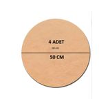 Sözen Home Design 4-Adet 50 Cm Çap 3 Mm (2.7 MM) Ham Mdf Duralit Daire Plaka Supla Tabanı